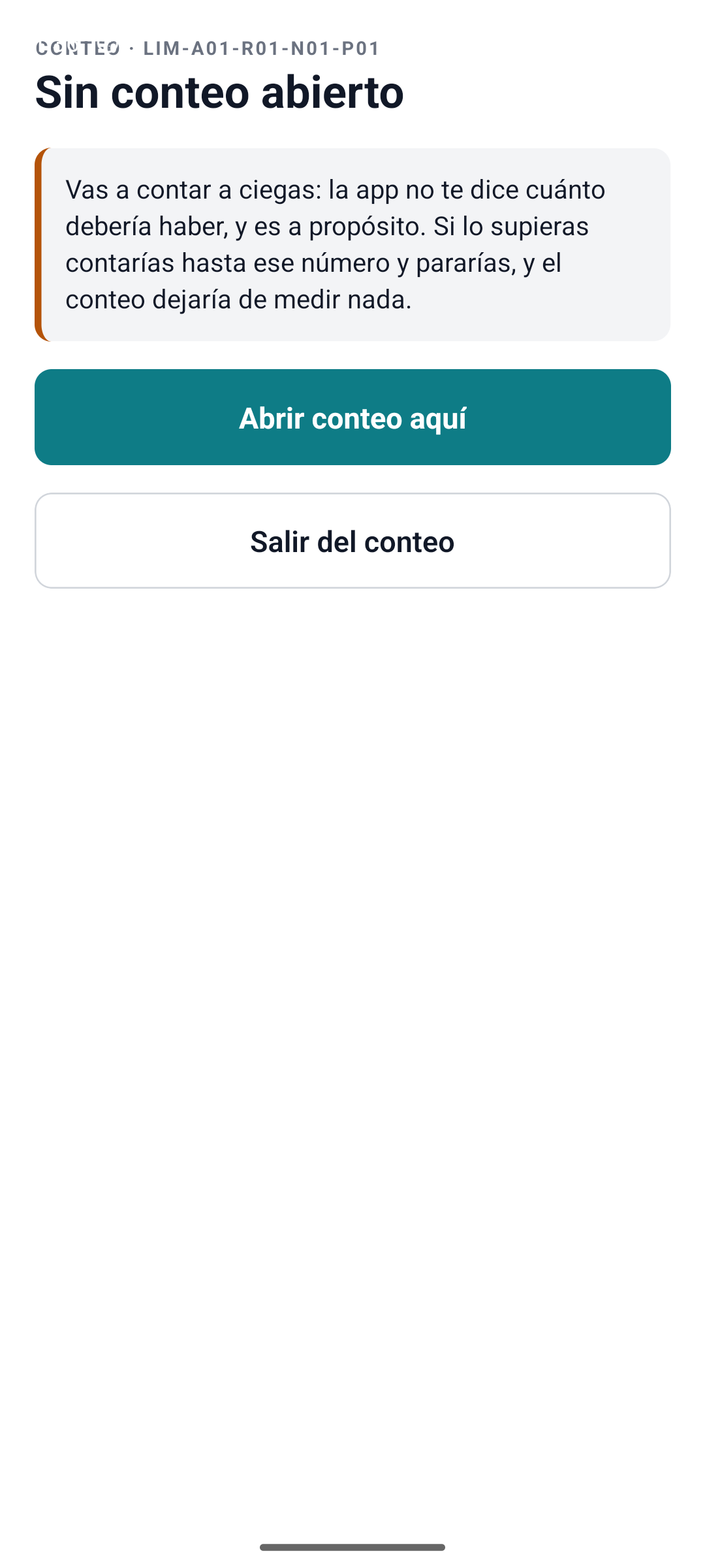 Conteo a ciegas