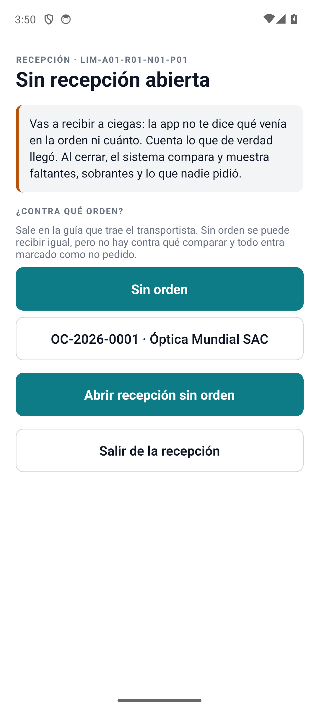 Recepción
