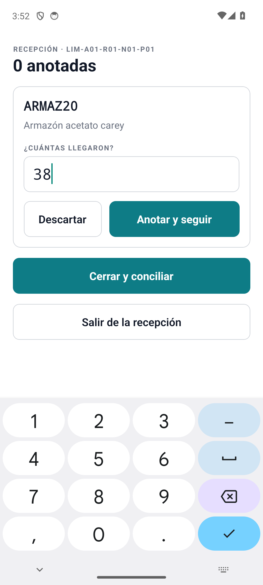 Contando lo que llegó